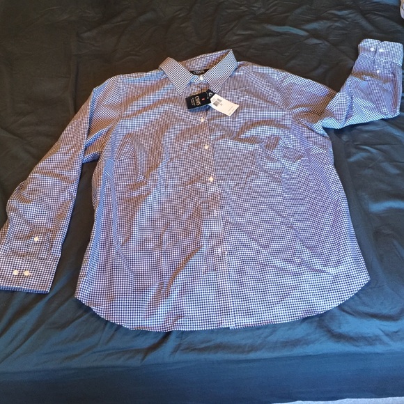 Chaps no-iron button down collared long sleeve