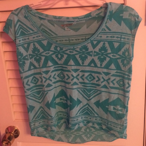Teal Tribal Printed Tee