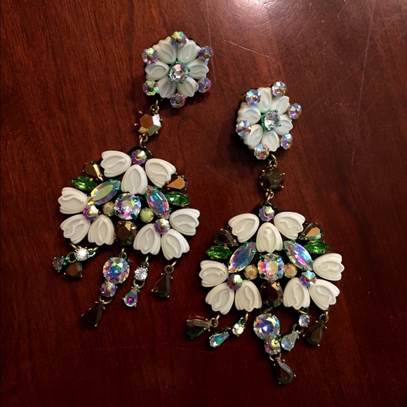 J. Crew Floral Earring Large
