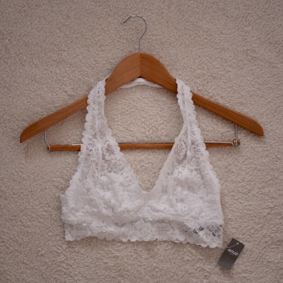 White Lace Halter Bralette