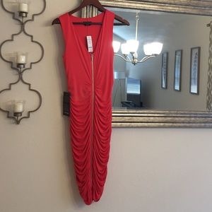 Coral Midi Dress