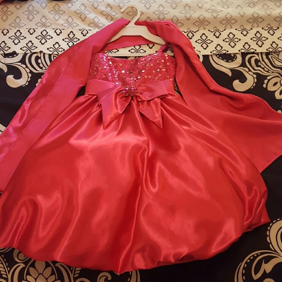 Girls Hot Pink Formal Dress in size 6