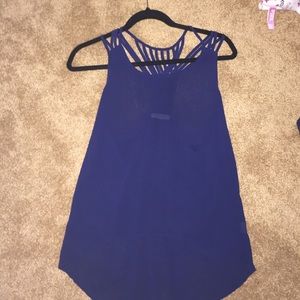 Navy blue chiffon strappy tank