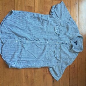 Croft&Barrow large short sleeved seersucker shirt