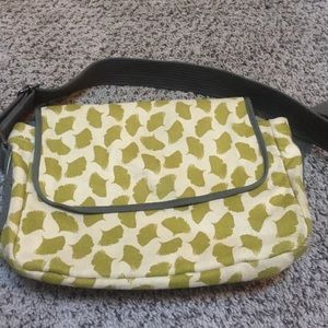 Ginko leaves messenger bag