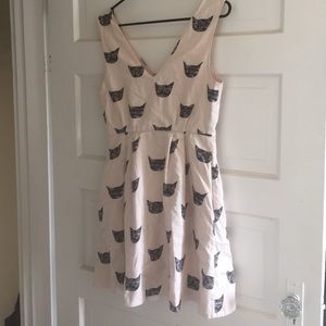 Anthropologie abstract cat dress