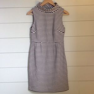 Striped Boden dress with collar.