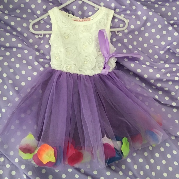 Rose petal toddler dress