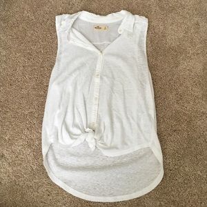 Hollister Sleeveless Collared Shirt