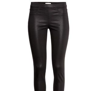 H&M Brand New! Shiny Black Teggings jegging 2