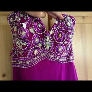 Long Strapless Prom Dress