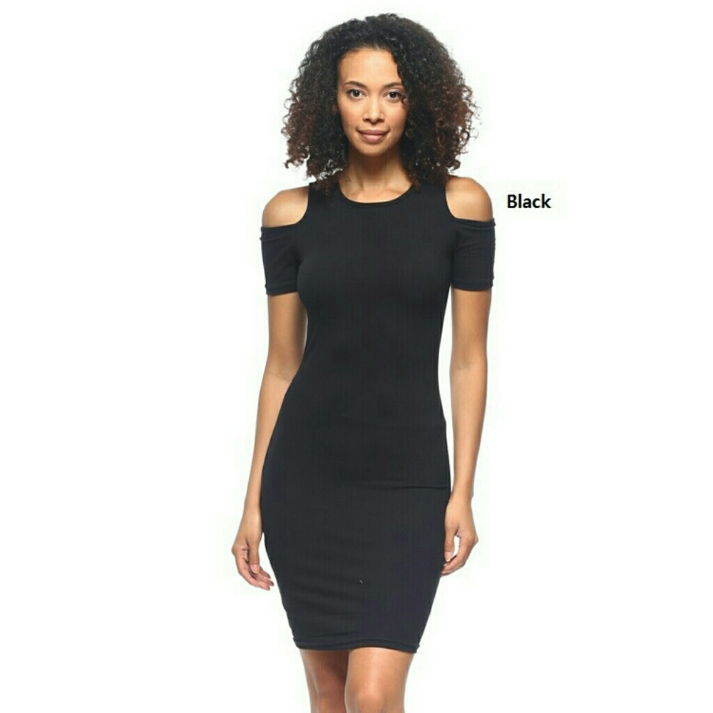 Black Cold Shoulder Dress