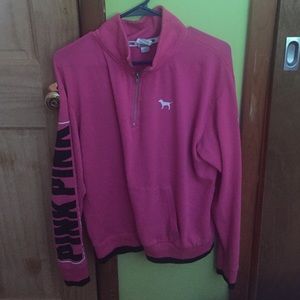 PINK VS 1/4 Zip up Sweater MAKE OFFERS 😇