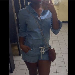 Denim Romper