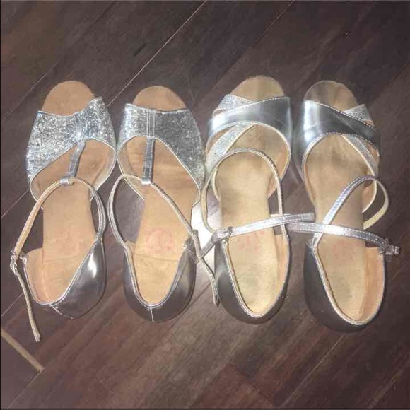 Silver show choir shoes - Picture 1 of 4