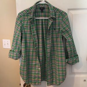Boys Ralph Lauren Green Plaid Button Down
