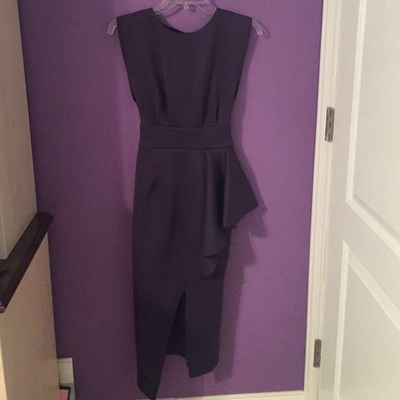 ASOS Purple Peplum Midi Dress
