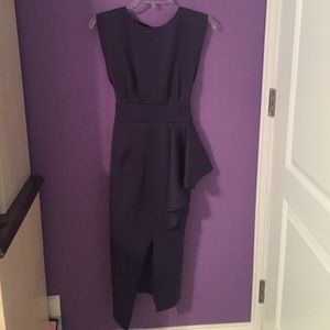 ASOS Purple Peplum Midi Dress