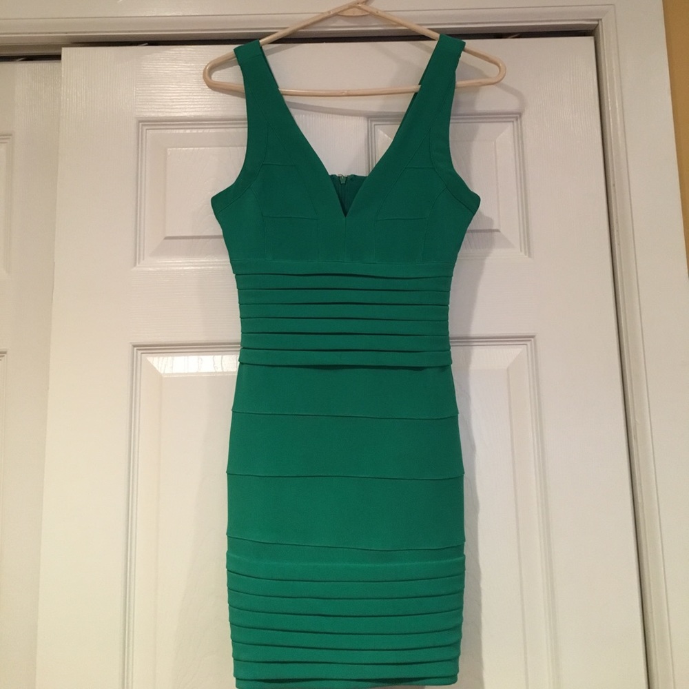 Green bandage dress