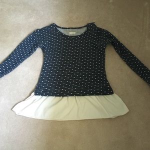 Long sleeve blue shirt