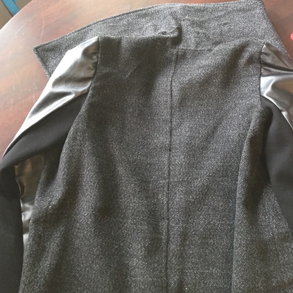 Faux leather and wool coat - Picture 4 of 4