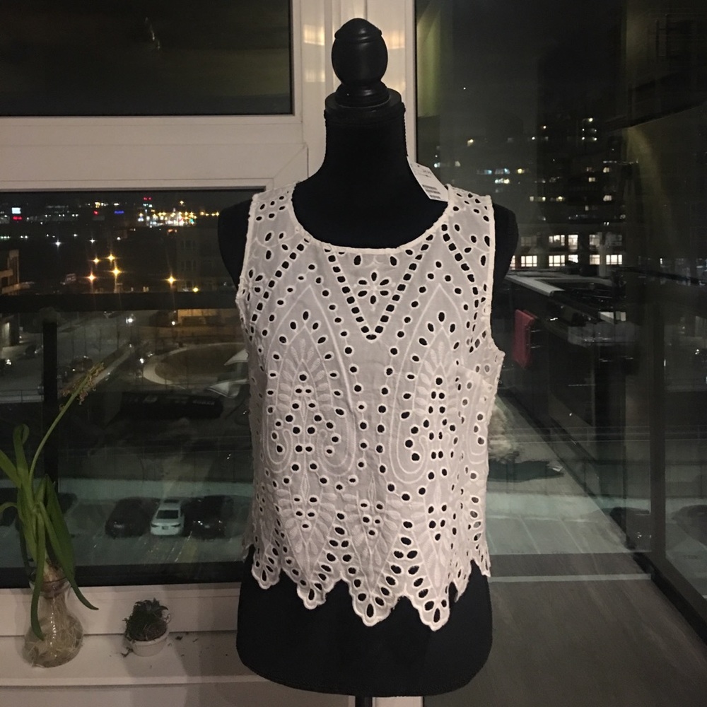 White H&M top