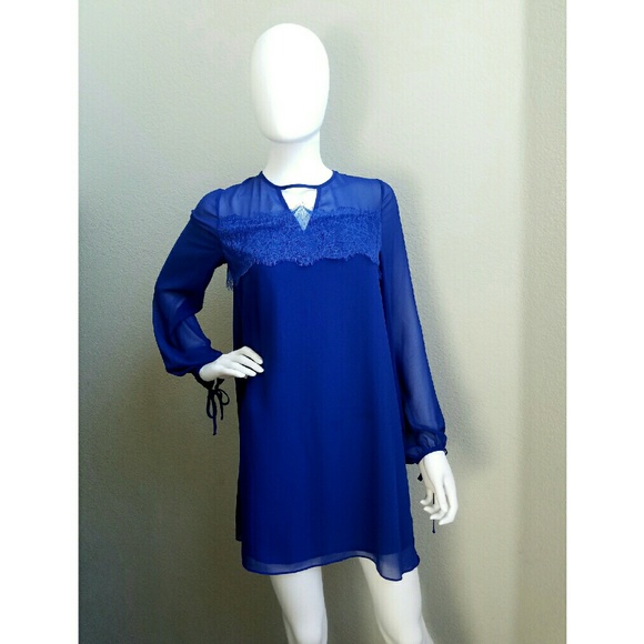 BCBGeneration Chest Detail Royal Blue Dress - Picture 1 of 3