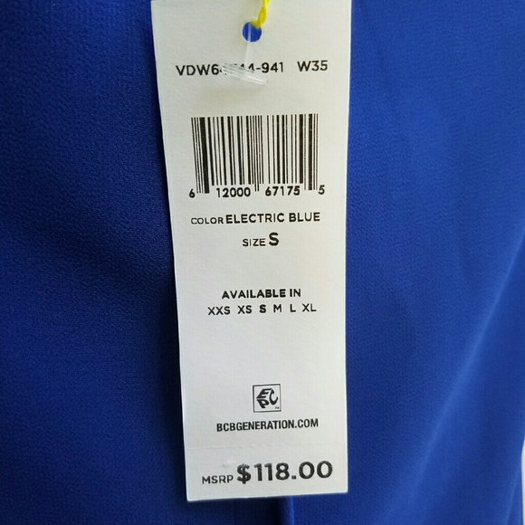 BCBGeneration Chest Detail Royal Blue Dress - Picture 3 of 3