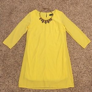 Bright Yellow Shift Dress
