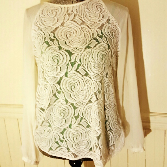 Lace detail top