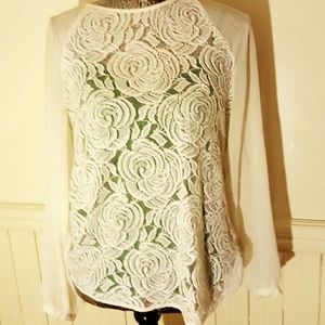 Lace detail top