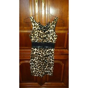 Forever 21 Fitted Cheetah Print Dress