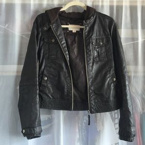 Black Faux Leather Jacket