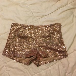 Gold Sequin Shorts