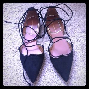 Zara flat lace-up D'orsay shoe