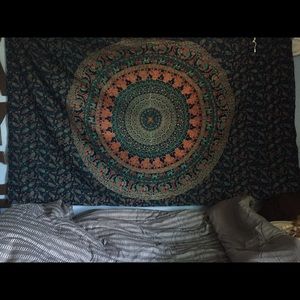 Blue and orange tapestry!