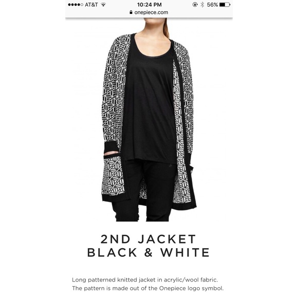Black & White Patterned Cardigan