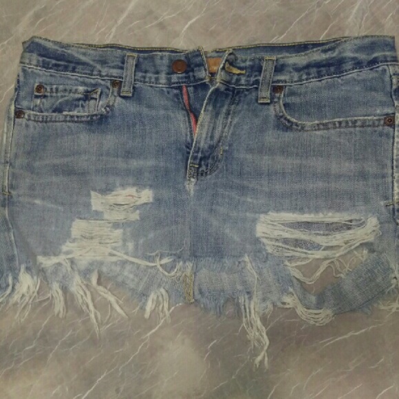 Jean distressed Abercrombie & Fitch mini skirt