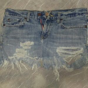 Jean distressed Abercrombie & Fitch mini skirt