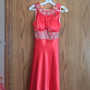 Worn once silk orange dress