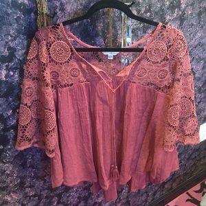 American Eagle Crochet Top