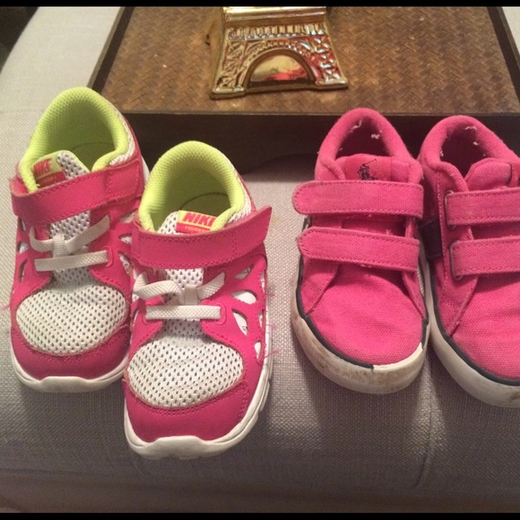 Toddler nike and ralph lauren shoes. Size 7.5
