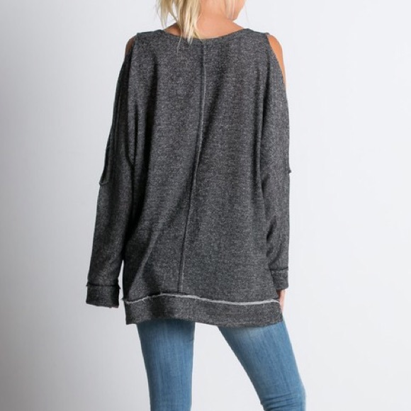 Restocked ! Cut Sleeve French Terry Tunic - Picture 2 of 4