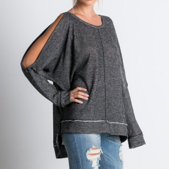Restocked ! Cut Sleeve French Terry Tunic - Picture 3 of 4