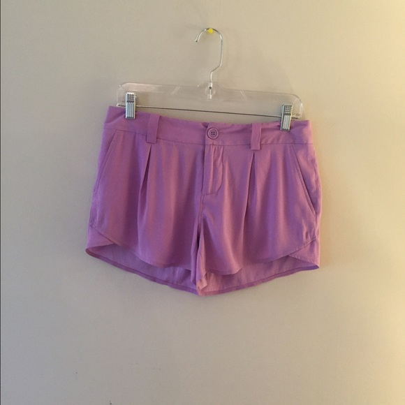 Alive & Olivia purple silk shorts