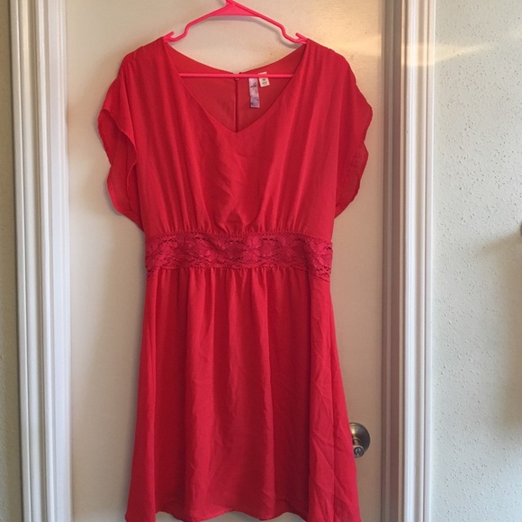 Orange casual dress