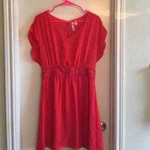 Orange casual dress