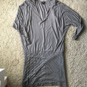 Bebe gray L dolman sleeve dress