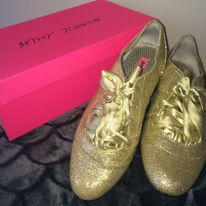 Betsey Johnson Gold Oxfords