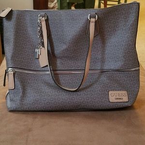 Gray Guess Tote Bag